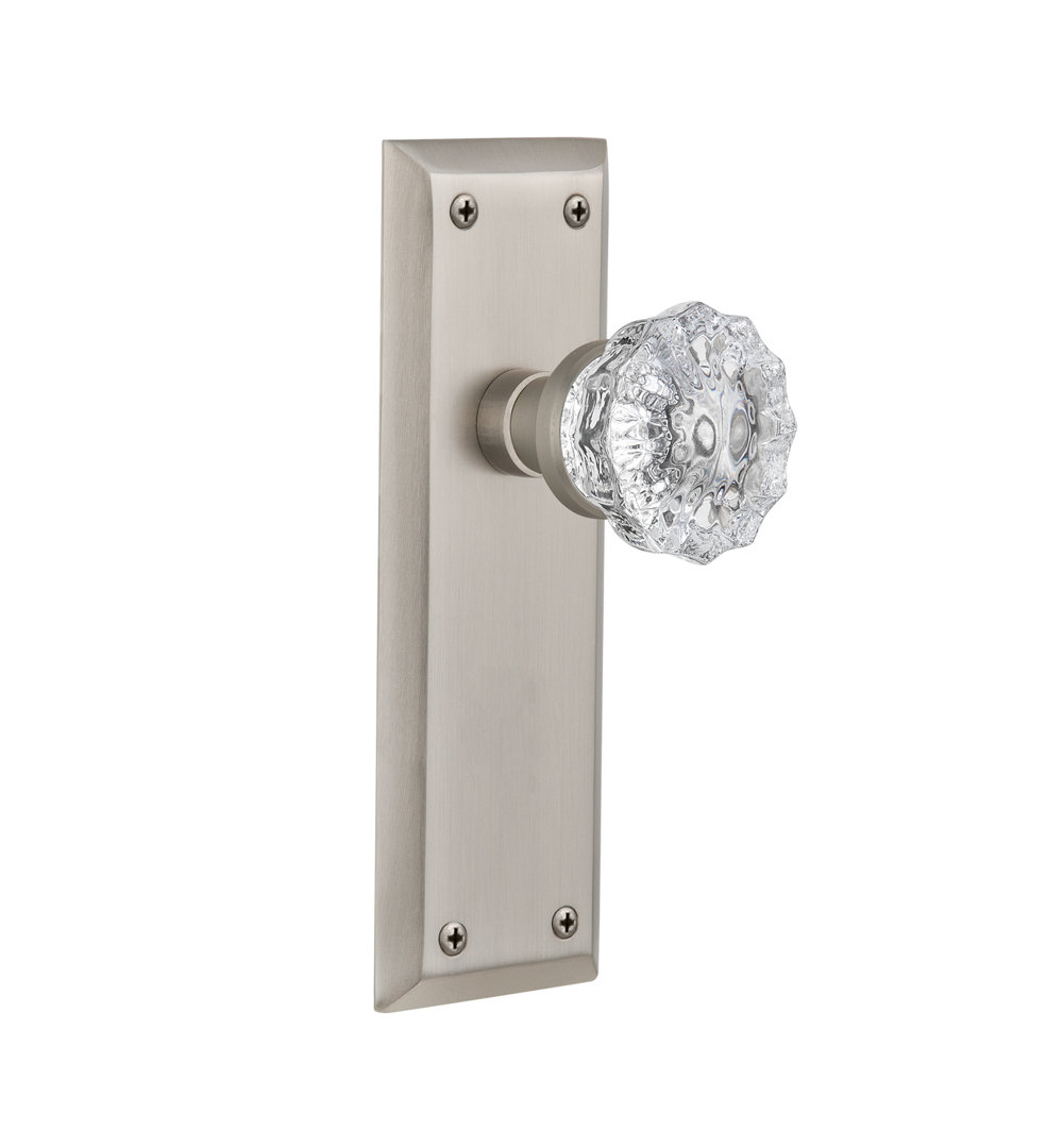 New York Plate with Crystal Door Knob Nostalgic Warehouse