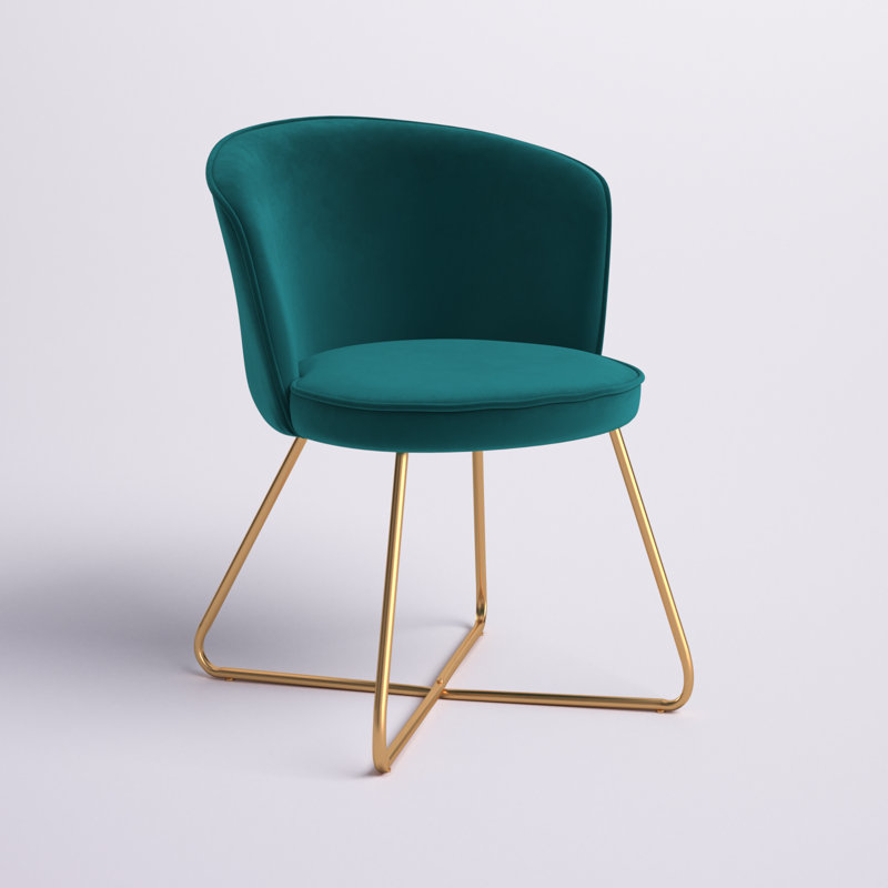 Fauteuil demi-tonneau 19,7 po, Velours Atrovirens
