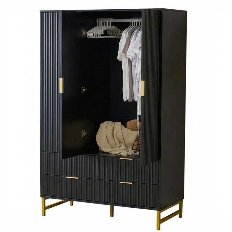 Solid Wood Wardrobe, 3 door + 4 drawer