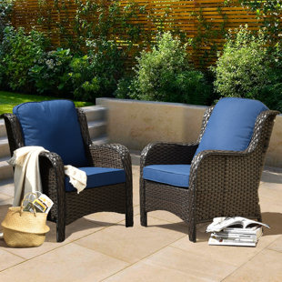 Chaise de patio avec coussins Peridot