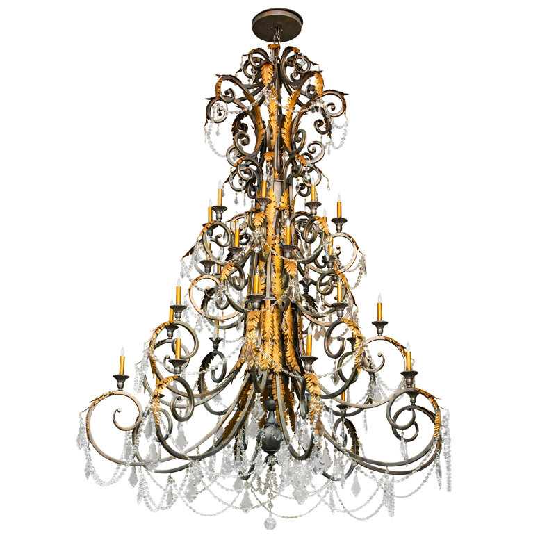 Lustre 32 lumières Serratina de 78 po de largeur Romille