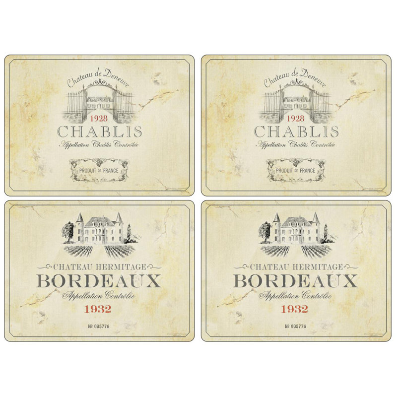 Portmeirion, Pimpernet, Placemats - Vin de France, Set of 4