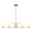 Alegria 4-Light Dimmable Kitchen Island Linear Chandelier White Bubble-1193154128