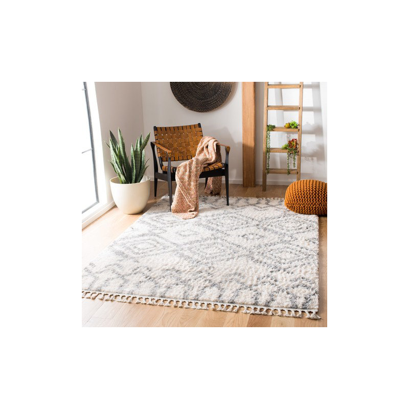 Barney Geometric Hand Woven Area Rug, Rectangle 122 x 183 cm