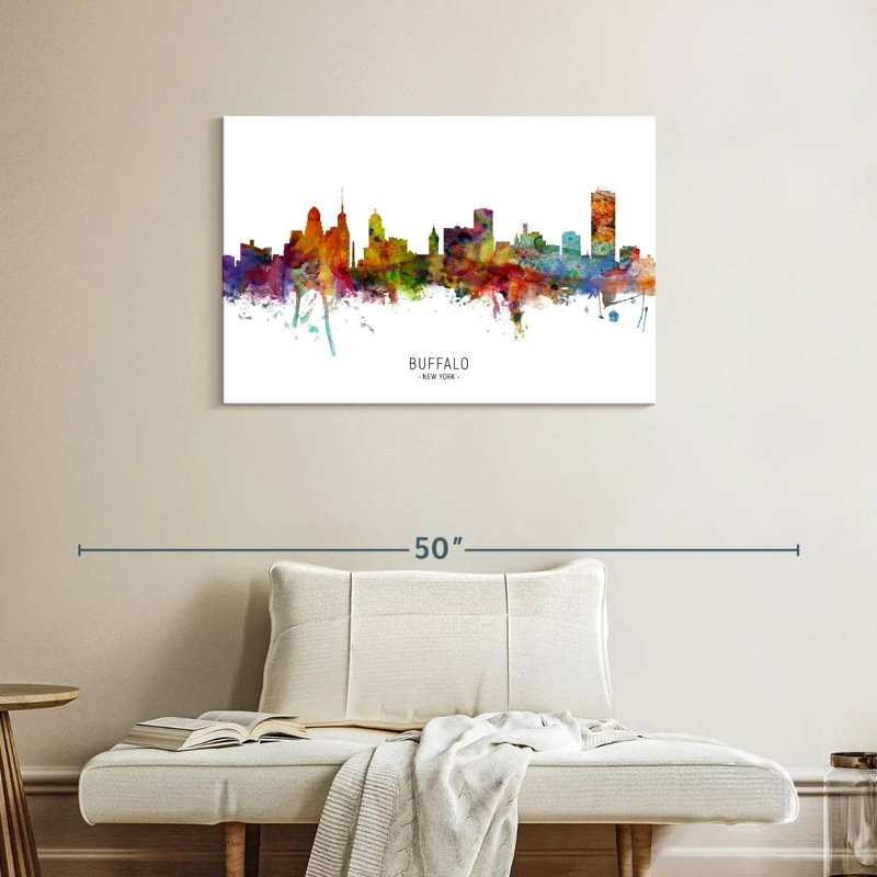 Silhouette de Sebbie Buffalo New York I, H 24 po x l 36 po