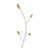 Arles Metal Whtie and Oak Standing Coat Rack