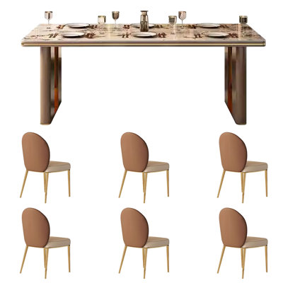 Light luxury high-end simple table and chair