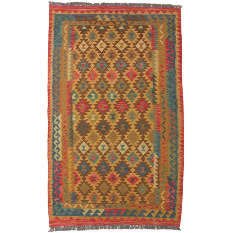 Geometric Wool Hand Woven 153cm X 249cm Area Rug