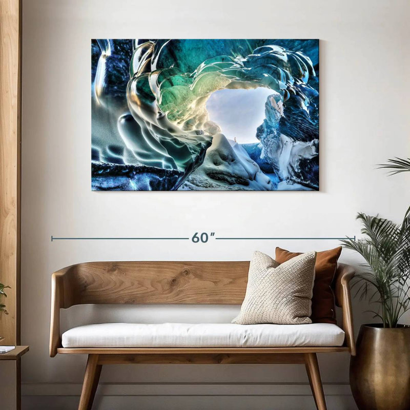 Grotte glaciaire d'Alvord en Islande, H 30 po x l 45 po