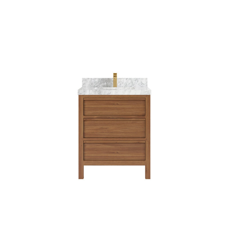Teck Elizabeth 30 po X P 22 po De salle de bain, Marbre de Carrare