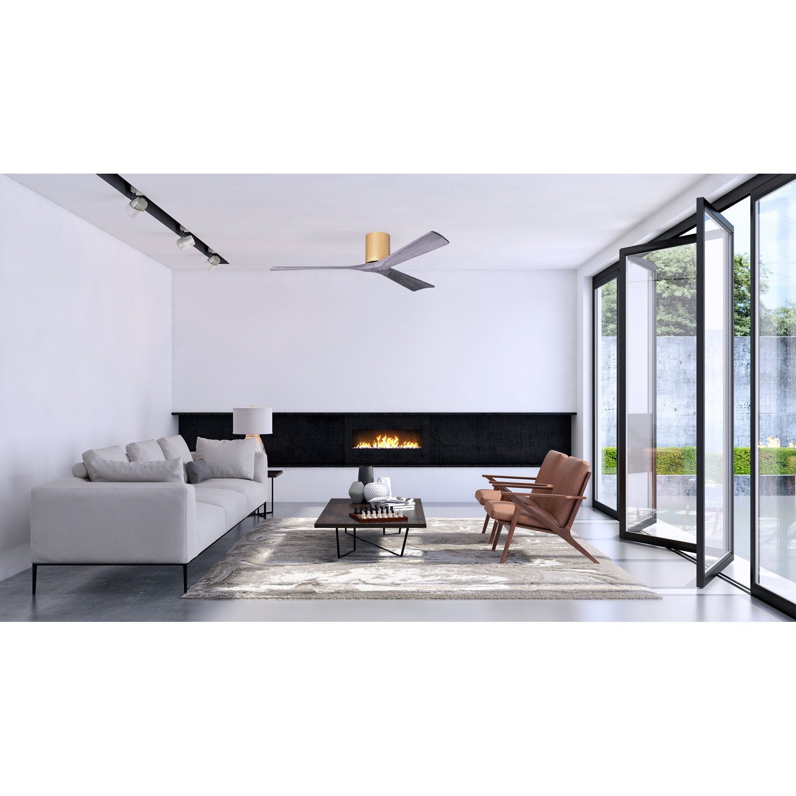 Olivier 3 Blade Ceiling Fan, Barn Wood Tone, Light Maple, 60"