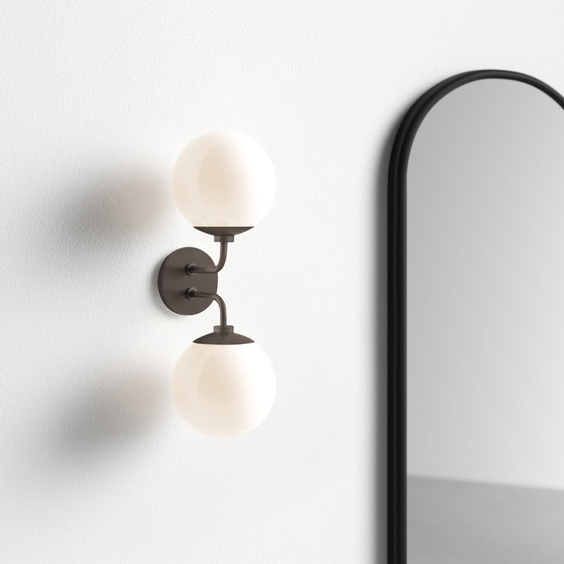 Luna Steel Armed Sconce, Old Bronze