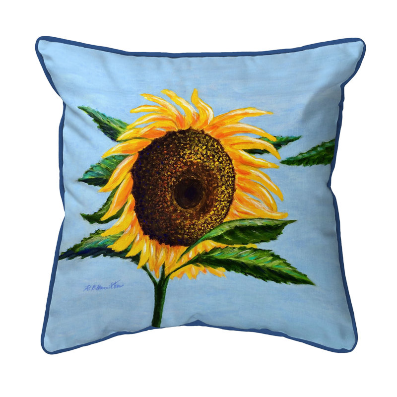 Coussin intérieur / extérieur Sleepy Sunflower, 16 po x 20 po