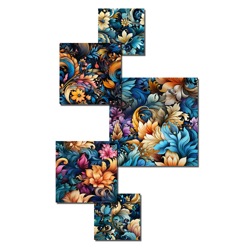 Dean - ensemble d'art mural floral de 5