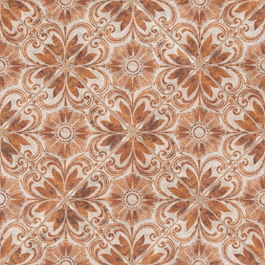 Costa 8" x 8" Ceramic Patterned Wall & Floor Tile Merola Tile 