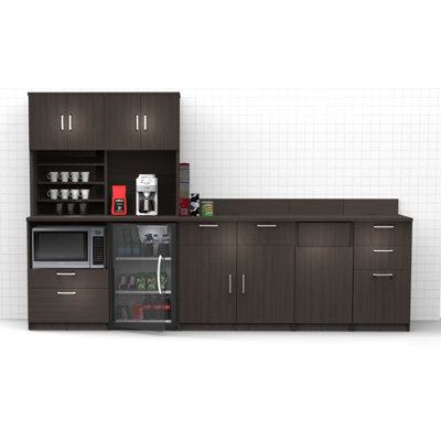 Buffet Sideboard Kitchen Break Room Lunch Coffee Kitchenette Cabinets 5 Pc Espresso – Factory Assembled (Furniture Items Purchase Only) -  Breaktime, 3022