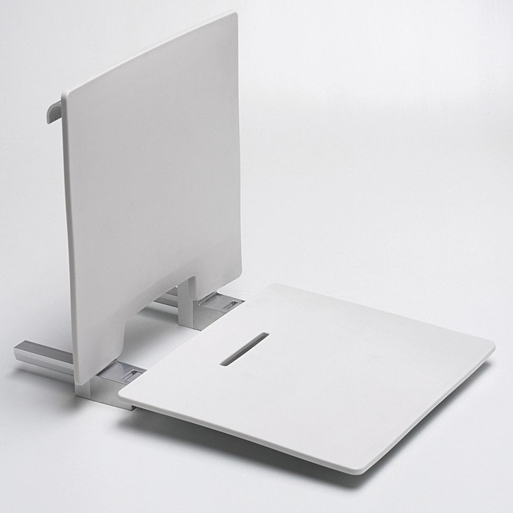 Varvara 37.2cm Metal Shower Bench, Light Grey