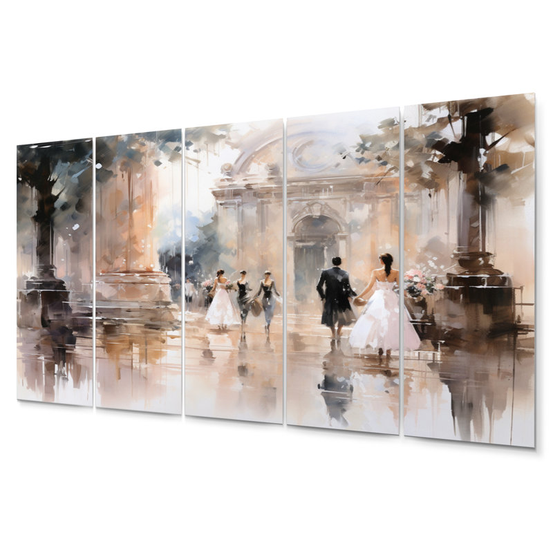 Ensemble de 5 décorations murales en métal