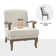 Amilio Upholstered Armchair with Solid Wood Legs