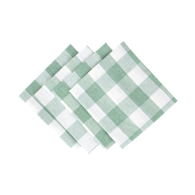 Ensemble de 4 serviettes en tissu écossais Blue Country Buffalo