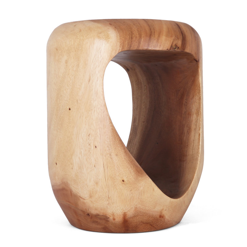 Millwood Pines Naples Hand Carved End Table