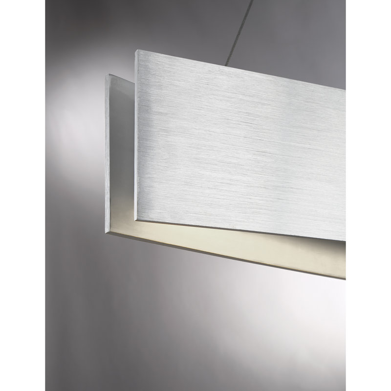 Rempe 1 - Light LED Kitchen Island Pendant, Brushed Aluminum