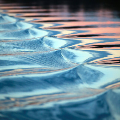 Coucher de soleil sur la rivière par Salman Ru - Photographie sur toile tendue