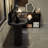Black L-Shaped Solid Wood desk-108803830-108803828