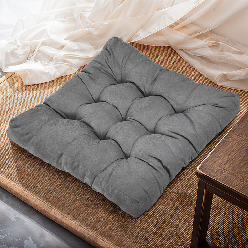 Corduroy Chair Cushion, Grey