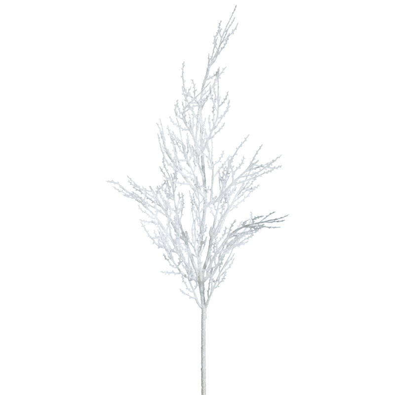 Vaporisateur de Noël artificiel 28 "Onoclea Glitter Wild Huck, Blanc