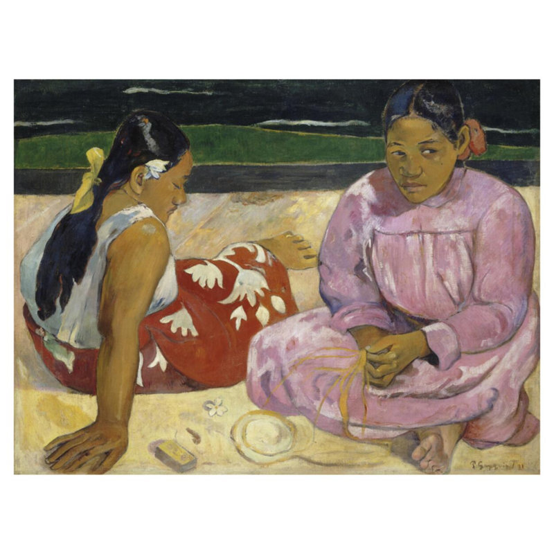 Femmes de Tahiti ou sur la plage par Paul Gauguin - Estampe numérique, H 32 po x l 40 po