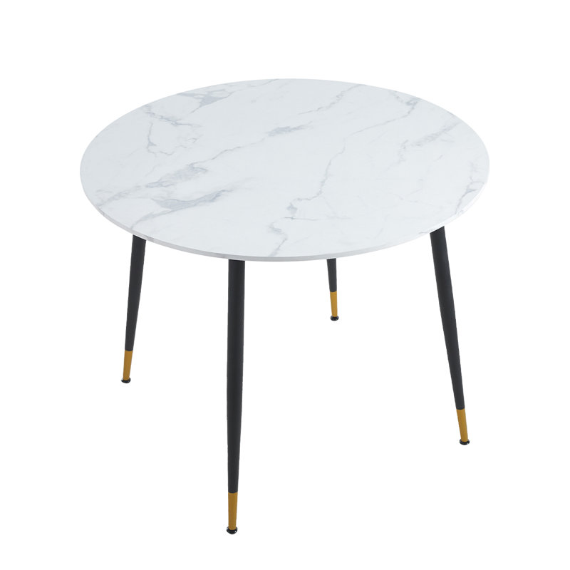 Haywards Round Metal Base Dining Table, White