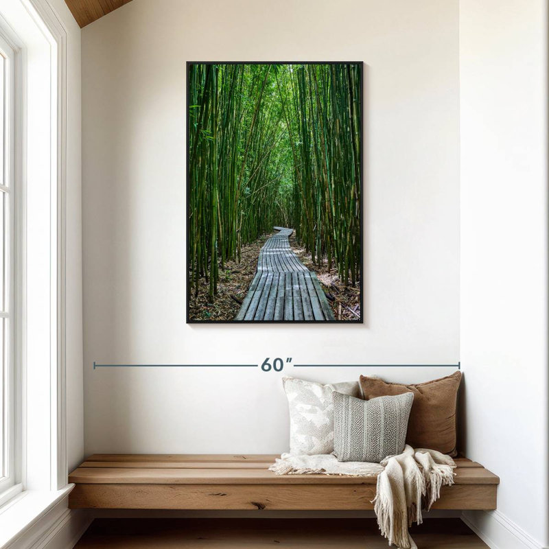 Hana Bamboo Forest, Floating Frame Black, 29" X 43"