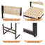 Ensemble de 2 tabourets de cuisine avec repose-pieds et tabouret de bar à hauteur de comptoir (style B et miel)-1269159558