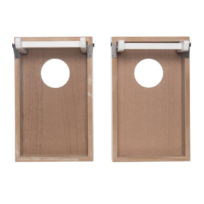 Wood 14.96 in. Patriotic Tabletop Corn Hole Game, 2 Sets