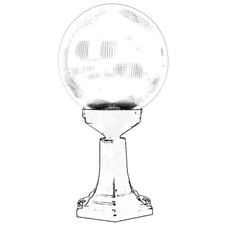 Tête de lanterne câblée noire à 1 lumière Aarjan