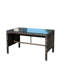 Table basse d'extérieur 1 table basse avec verre trempé transparent