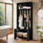 70.9"H Hall Tree with Bench and Shoe Storage-1479137689
