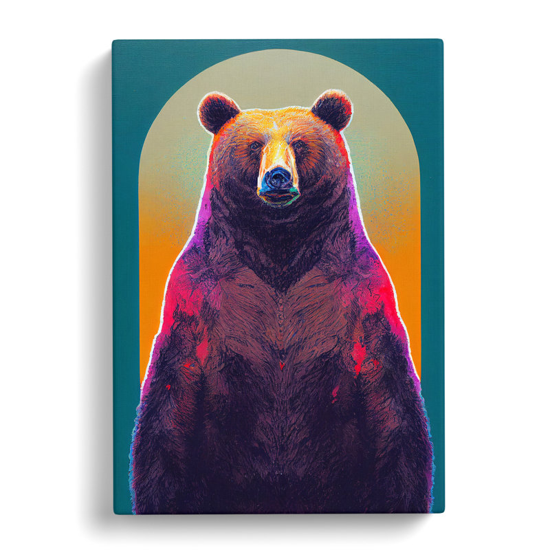 Tall Bear - Wrapped Canvas, 50cm H x 35cm W x 3cm D