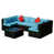 Coussin bleu / cadre noir est en rupture de stock sélectionné
