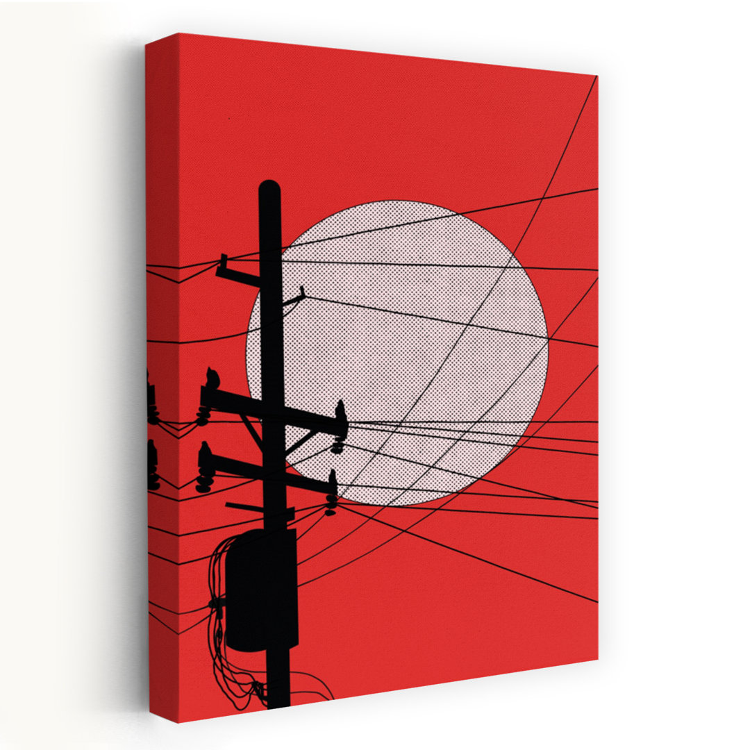 Contemporary Art Abstract Contemporary Geometric Landscape Sunset Wall Art