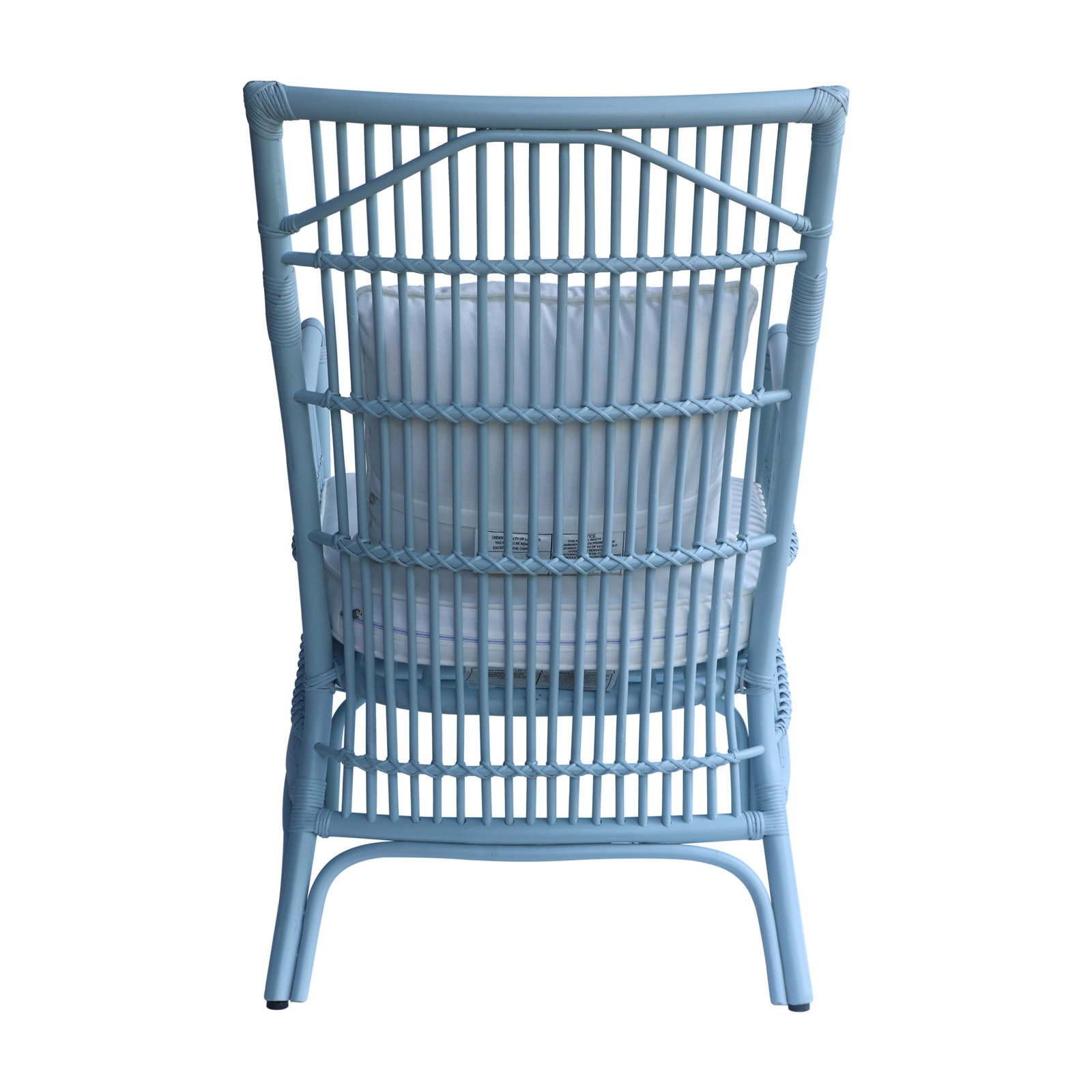 Jamestown Slat Back Rattan Armchair, Blue