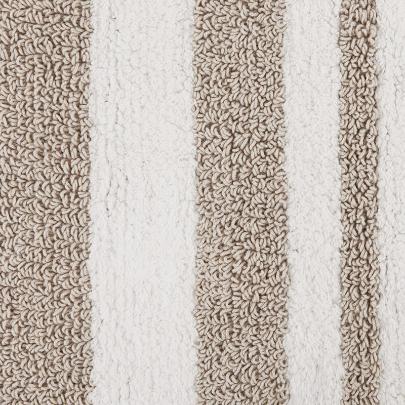 Tapis pour salle de bain réversible en coton Aaniyah, Taupe, L 20 po x L 30 po