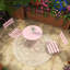 Ensemble de table bistro et chaises bistro, 2 ensembles bistro de patio pliant extérieur / intérieur 3 pièces, ensemble de meubles de patio 2 chaises avec table, tables basses pliables de qualité supérieure pour balcon, cour, jardin, rose-848838481