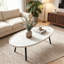 Table basse ovale en bois de 47 po pour salon-133992980-133992982