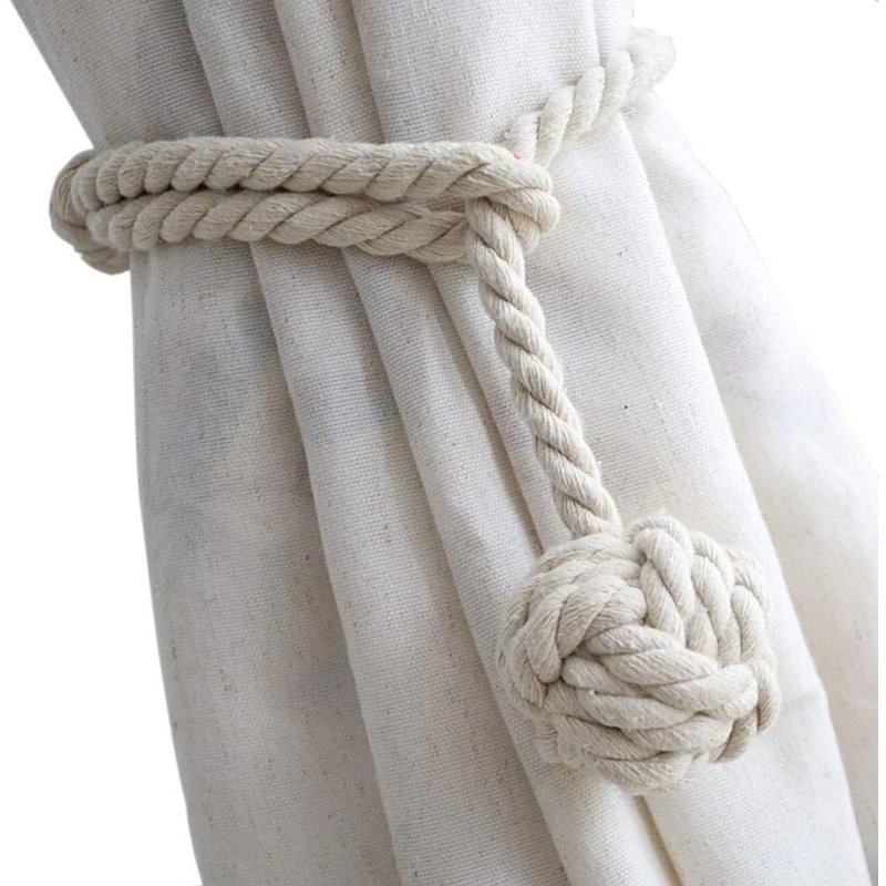 4 Pack Curtain Tiebacks - Heavy Duty Curtain Rope Tieback