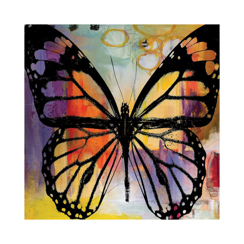 Butterfly III 1 Piece Wrapped Canvas Painting, 45.72 cm H x 45.72 cm W x 1.91 cm D