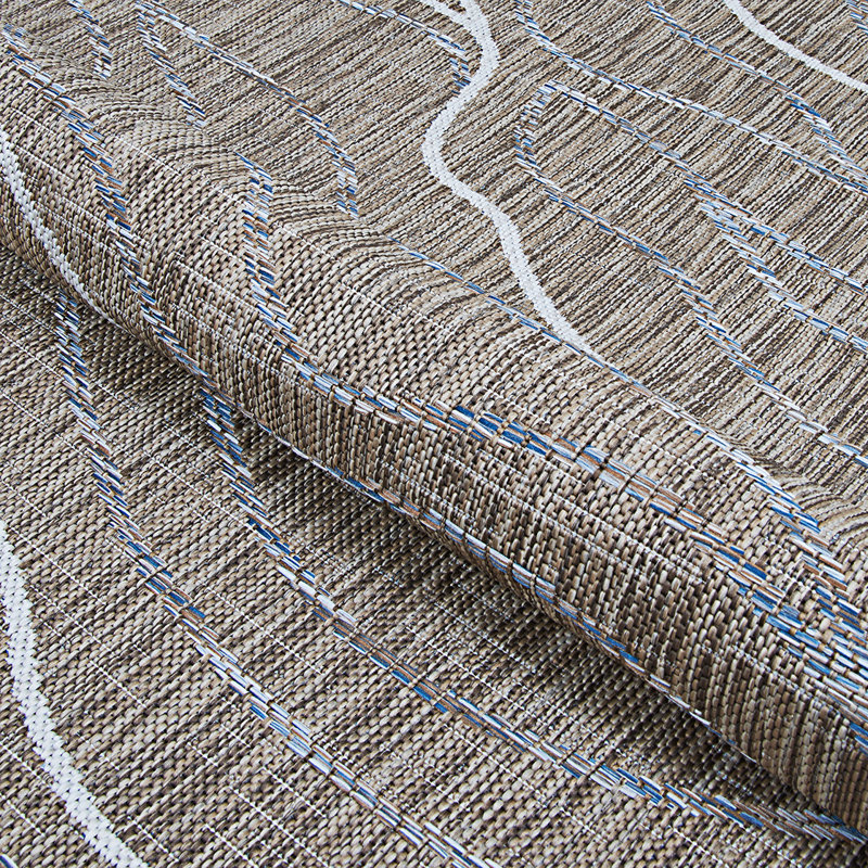 Tapis intérieur / extérieur brun clair ivoire Torge, Rectangle 2 pi 2 po x 4 pi 3 po