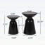 Tables d'appoint d'extérieur en fer forgé, au design évasé, ensemble de 2, modernes et résistantes pour tous les espaces.