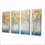 Serene Birch Trees Silver Autumn - Tree Birch, art mural 4 pièces-1965466794